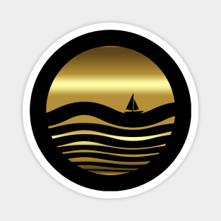 Golden Sunset Sailor Gifts Magnet